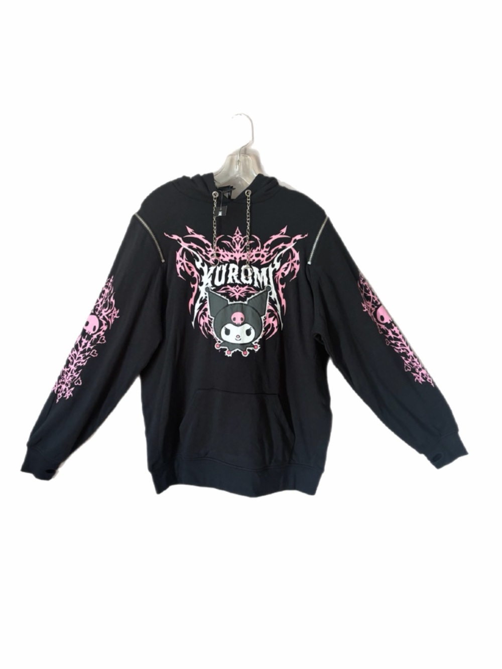NWT Sanrio Kuromi Metal Girls Oversized Hoodie Size Small